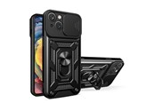 Handys - Cover & Cases - Hurtel Hybrid Armor Camshield Case for Realme 10 Pro Armored Case with Camera Cover Black - 9145576272930