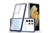 Handys - Cover & Cases - Hurtel Clear 3in1 Case for Samsung Galaxy S23 Ultra Silicone Cover with Frame Blue - 9145576272725