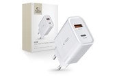 Handys - Adapter und Ladegeräte - Tech-Protect C30W USB-C PD 30W / USB-A QC 3.0 Mains Charger - White - 9589046926792