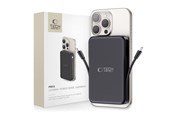 Powerbank (Akku) - Tech-Protect LifeMag PB31 Power Bank with MagSafe 10000mAh 15W USB-C / USB-A / Built-in USB-C / Lightning Cables - Black Powerbank (Akku) - schwarz - 10000 mAh - 5906302309269