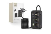 Handys - Adapter und Ladegeräte - Tech-Protect Power Strip  PC3X6 3 Sockets 240V + 3xUSB-A + 3xUSB-C 200cm - Black - 5906302310555