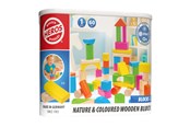 Bausets - Heros Bausteine – Natur- & farbige Holzbausteine, 60 Stück - HE0004