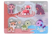 Holzspielzeug - Jouéco The Wildies Family feel and touch puzzle - 263-80144