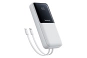 Powerbank (Akku) - Baseus Lipow 20000mAh 22.5W Powerbank with two built-in cables with additional Simple USB-A - USB-C 3A 20cm cable - white Powerbank (Akku) - Weiß - 20000 mAh - P10079102213-00