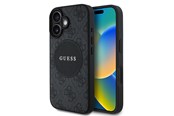 Handys - Cover & Cases - GUESS 4G Circle Classic Logo MagSafe case for iPhone 16 - black - 3666339426323