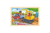 Puzzle - Goki Wooden Jigsaw Puzzle Excavator 24pcs. Holz - 57338