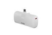 Powerbank (Akku) - SBS EcoPower 5000 mAh 10W Powerbank with Built-in USB-C Port - White Powerbank (Akku) - Weiß - 5000 mAh - TEBB5000PLUGWGRS