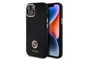 Handys - Cover & Cases - GUESS Silicone Logo Strass 4G Case for iPhone 15 - Black - 3666339148485