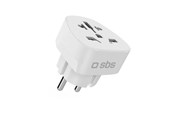 Andere Kabel - SBS Shucko/EU Travel Adapter - Universal - White - TEADAPTDEWORLD