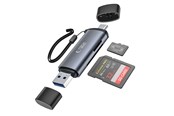 USB-Hubs - Tech-Protect UltraBoost SD / micro SD card reader with USB-C / USB-A connectors - grey USB-Hubs - USB 3.0 - 4 - Grau - 9490713934685