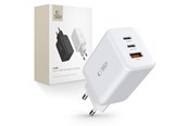 Handys - Adapter und Ladegeräte - Tech-Protect C65W AC Charger 2x USB-C PD 65W / USB-A QC 3.0 - White - 9490713934517