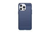 Handys - Cover & Cases - Hurtel Flexible Carbon Pattern Case for iPhone 15 Pro Max Carbon Case - Blue - 9145576279489