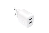 Handys - Adapter und Ladegeräte - Puro PROLITE 10W 2x USB-A Wall Charger - White - PUTC2USBA10WDYWHI