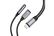 USB Kabel - Tech-Protect UltraBoost Lightning Cable (Male) / Mini Jack 3.5mm (Female) - Lightning (Female) - Black - 9319456607376