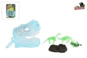 Spielzeug - Trend Toys 3D Dinosaur 11cm glow in the dark with keychain with 2 dino's 2 asst. 8cm. - 201068