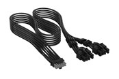 Stromkabel (Intern) - Corsair Elite Premium Individually Sleeved PCIe 12V-2x6 to 2x 8-pin (6+2 split) - Schwarz - CP-8920435