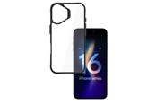 Handys - Cover & Cases - 3mk Satin Armor Case+ for iPhone 16 Plus - Transparent with Black Frame - 5903108586542
