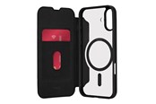 Handys - Cover & Cases - Puro Book Mag MagSafe Leather Case with Flap and Card Slot for iPhone 16 - Black - PUIPC1661BKMAGBLK