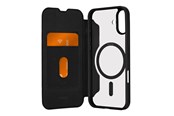 Handys - Cover & Cases - Puro Book Mag MagSafe Leather Case with Flap and Card Slot for iPhone 16 Plus - Black - PUIPC1667BKMAGBLK