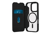 Handys - Cover & Cases - Puro Book Mag MagSafe Leather Case with Flap and Card Slot for iPhone 16 Pro - Black - PUIPC16P61BKMAGBLK