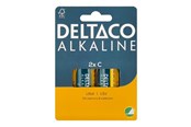 Batterien und Akkus - Deltaco battery - 2 x LR14 / C type - Alkaline - LR14-2B