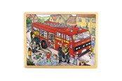 Puzzle - Bigjigs Wooden Jigsaw Puzzle Fire Truck - 24 pcs. Holz - BJ742