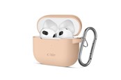 Handys - Cover & Cases - Tech-Protect Silicone Hook Case for Apple AirPods 3 - Beige - 5906302375066