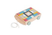 Baby Spielzeug - Bigjigs Wooden Block Wagon - 29 pcs. - 35003