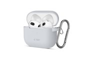 Handys - Cover & Cases - Tech-Protect Silicone Hook Case for Apple AirPods 3 - Gray - 5906302375097