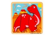 Baby Spielzeug - Bigjigs Wooden Shape Puzzle Diplodocus - 4 pcs. - 38030
