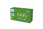 LED-Birnen - Philips LED-Lampe Ultra Efficient A60 2,3W/827 (40W) Clear 3-pack E27 - 929003622793