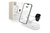 Handys - Adapter und Ladegeräte - Tech-Protect QI15W-A41 3in1 Wireless Charger with MagSafe for Apple Devices - White - 5906302380145