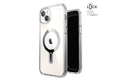 Handys - Cover & Cases - Speck Presidio Perfect-Clear ClickLock & Magsafe - iPhone 15 Plus / iPhone 14 Plus Case - Clear / Chrome Finish / Serene Silver - 150457-3199