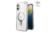 Handys - Cover & Cases - Speck Presidio Perfect-Clear ClickLock & MagSafe - iPhone 16 Plus Case - Clear / Chrome Finish / Serene Silver - 150715-3199