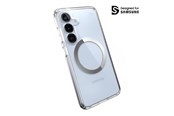 Handys - Cover & Cases - Speck Presidio Perfect-Clear Magnet - Case for Samsung Galaxy S25 / S24 MagSafe - Clear / Chrome Finish / Serene Silver - 150873-3199