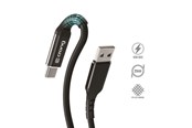 Handys - Adapter und Ladegeräte - CRONG Armor Link - 60W PD 3A USB-A to USB-C Cable 25cm - Black - CRG-AL025USAC-BLK
