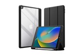 Tablets - Cover & Case - CRONG PrimeFolio – iPad 10.2” (2021-2019) Case with Stand and Apple Pencil Storage - Black/Clear - CRG-PRF-IPD102-BLK