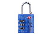 Freizeit & Reisen - Dunlop - TSA combination lock for suitcase / luggage - Blue - 8711252102795_BLUE