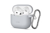 Handys - Cover & Cases - Tech-Protect Silicone Hook Case for AirPods 4 - Grey - 5906302370061