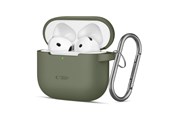 Handys - Cover & Cases - Tech-Protect  Silicone Hook Case for AirPods 4 - Green - 5906302370085