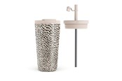 Küchenzubehör - Burga Almond Latte - Travel Mug 500ml with Flap & Straw Set - 950349