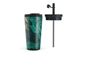 Küchenzubehör - Burga Emerald Pool - Travel Mug 500ml with Flap & Straw Set - 950350
