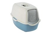 Katzen - rotho Bailey Hooded litter box Blue, White - 4004506161