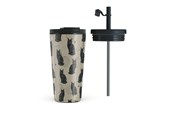 Küchenzubehör - Burga Salem - Travel Mug 500ml with Flap & Straw Set - 974796