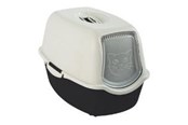 Katzen - rotho Bailey Hooded litter box Black, White - 4004508080