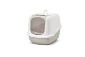 Katzen - Savic Nestor Jumbo White - Coffee - covered cat litter box - 5411388020095