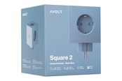 Schaltereinheiten - AVOLT Square 2 Socket extender with 30W Dual USBC Shark Blue - SQ2-EUFC30-WMSHB