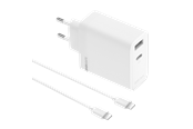 Handys - Adapter und Ladegeräte - realme SUPERVOOC 80W Dual Ports GaN Adapter with Type-C Cable - White - 631451000024