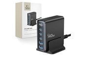 Handys - Adapter und Ladegeräte - Tech-Protect DC140W-GAN 5-PORT PD140W/QC3.0 Charging Station - Black - 5906302375455