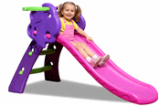 Spiele im Freien - Elite Toys Kids Zone Rutsche purple mit Basketballkorb 130cm - 6951146